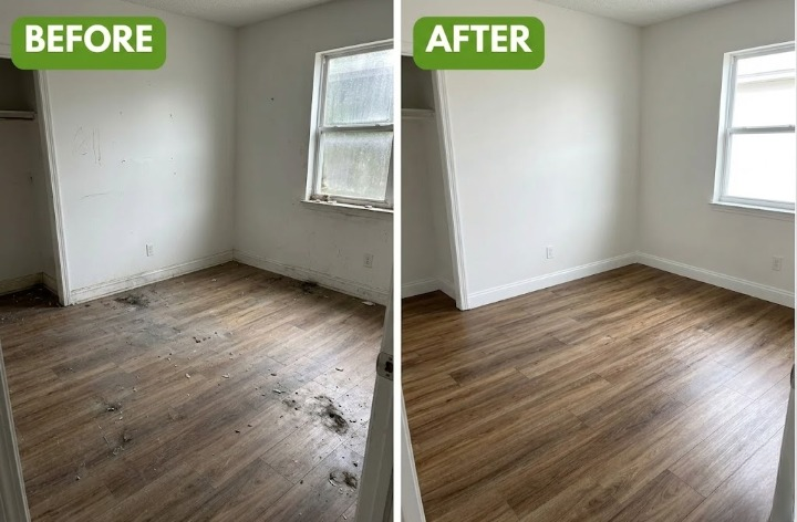 Professional home cleaning result