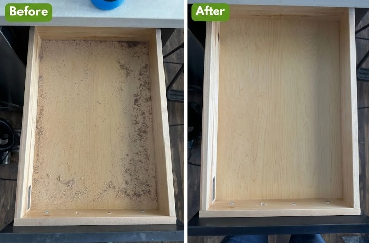 Professional kitchen cleaning result