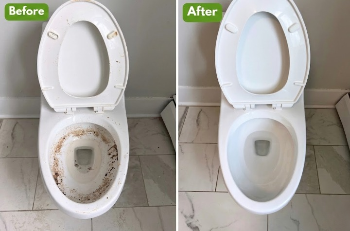 Before and after professional cleaning results