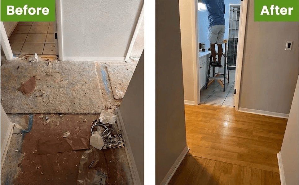 Professional home cleaning result