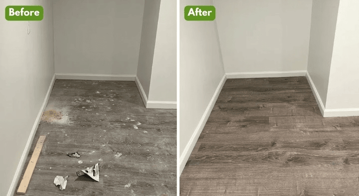 Professional home cleaning result